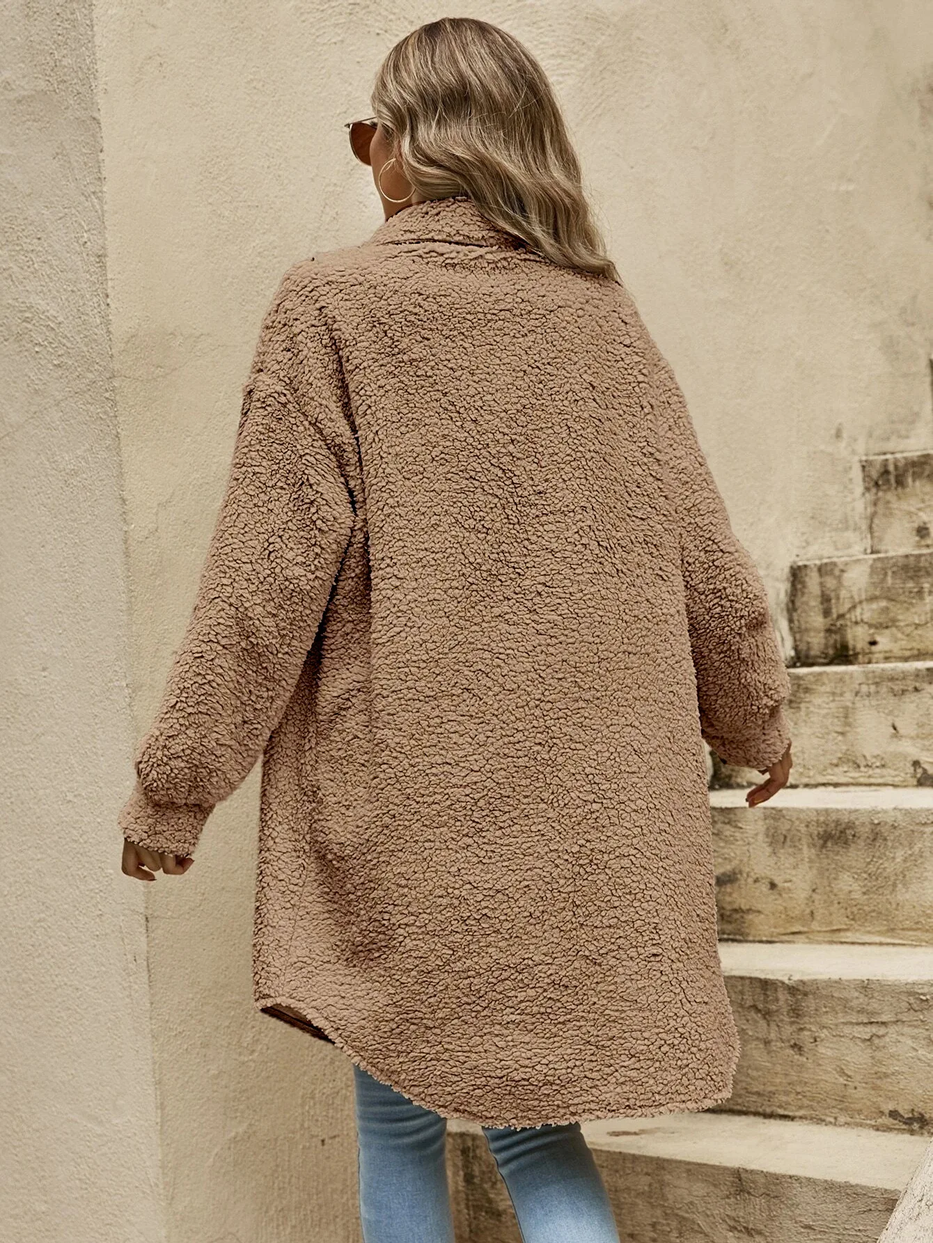 Lange Fleece Jas – Luxe Warmte en Tijdloze Stijl – Perfect voor Winter