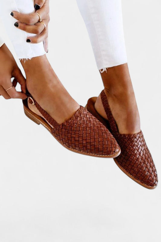 Isadora Bailarinas Tejidas a Mano con Punta Refinada y Diseño Slingback