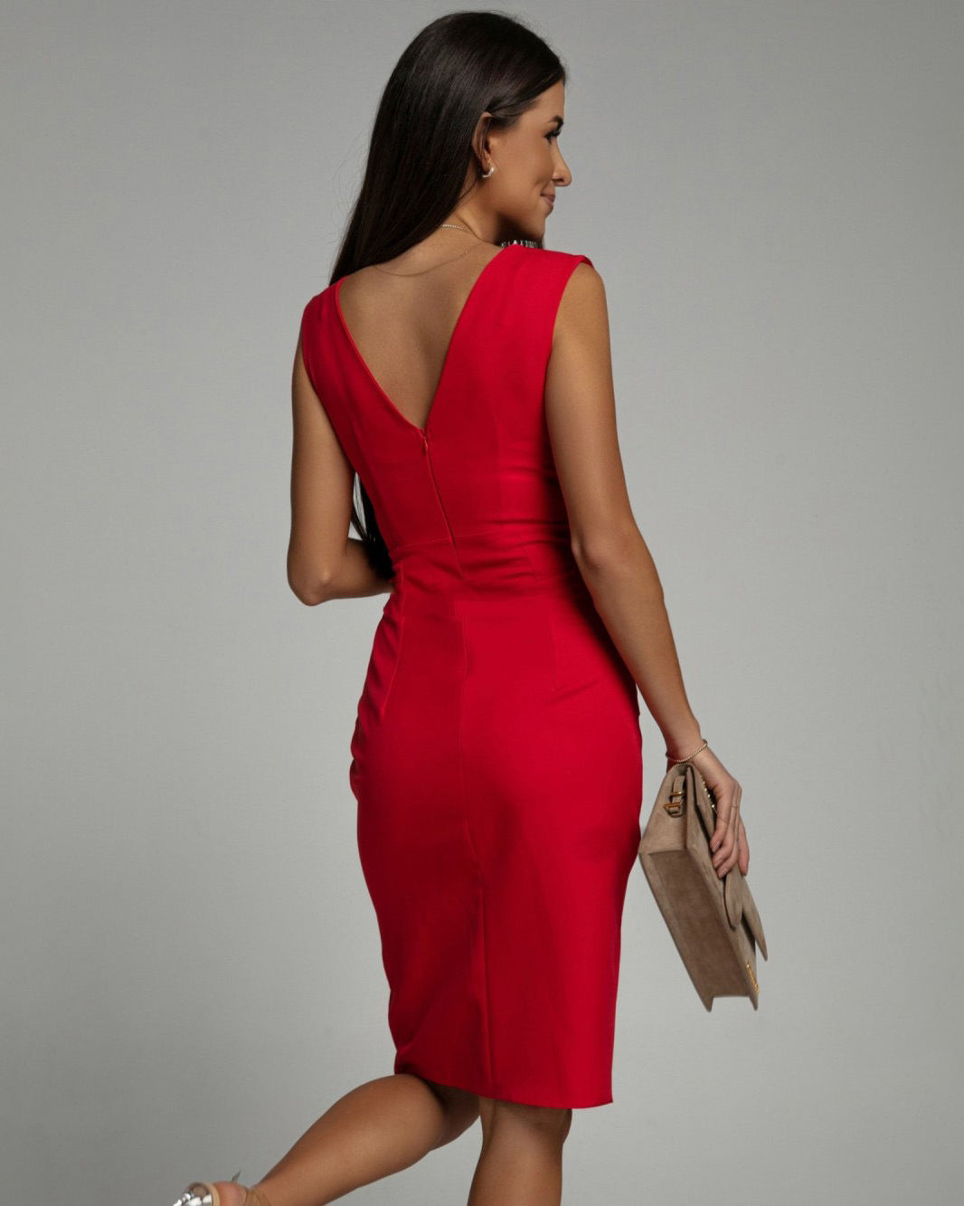 Verona Vestido de Lujo con Escote Cruzado y Abertura Lateral Elegante