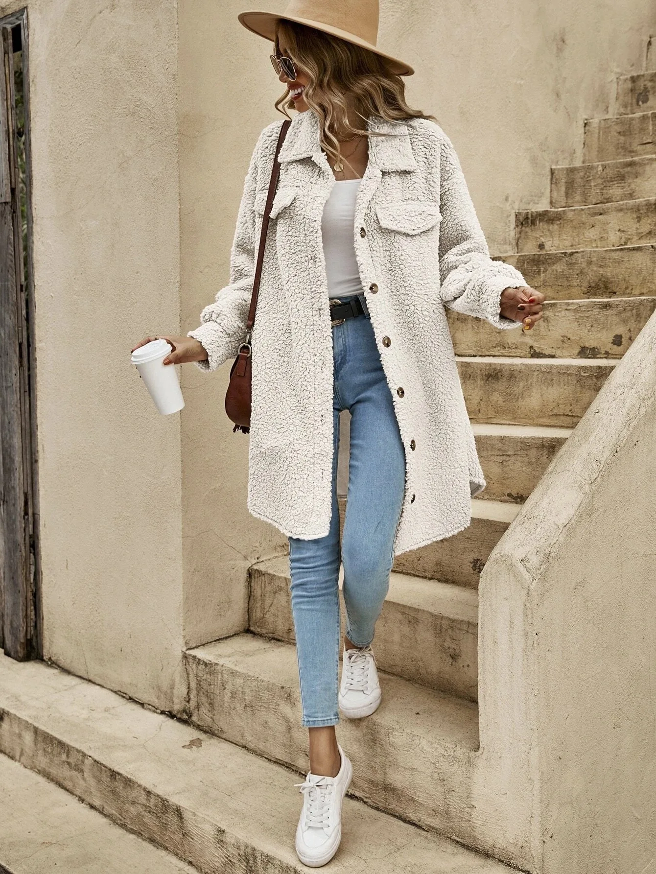 Lange Fleece Jas – Luxe Warmte en Tijdloze Stijl – Perfect voor Winter