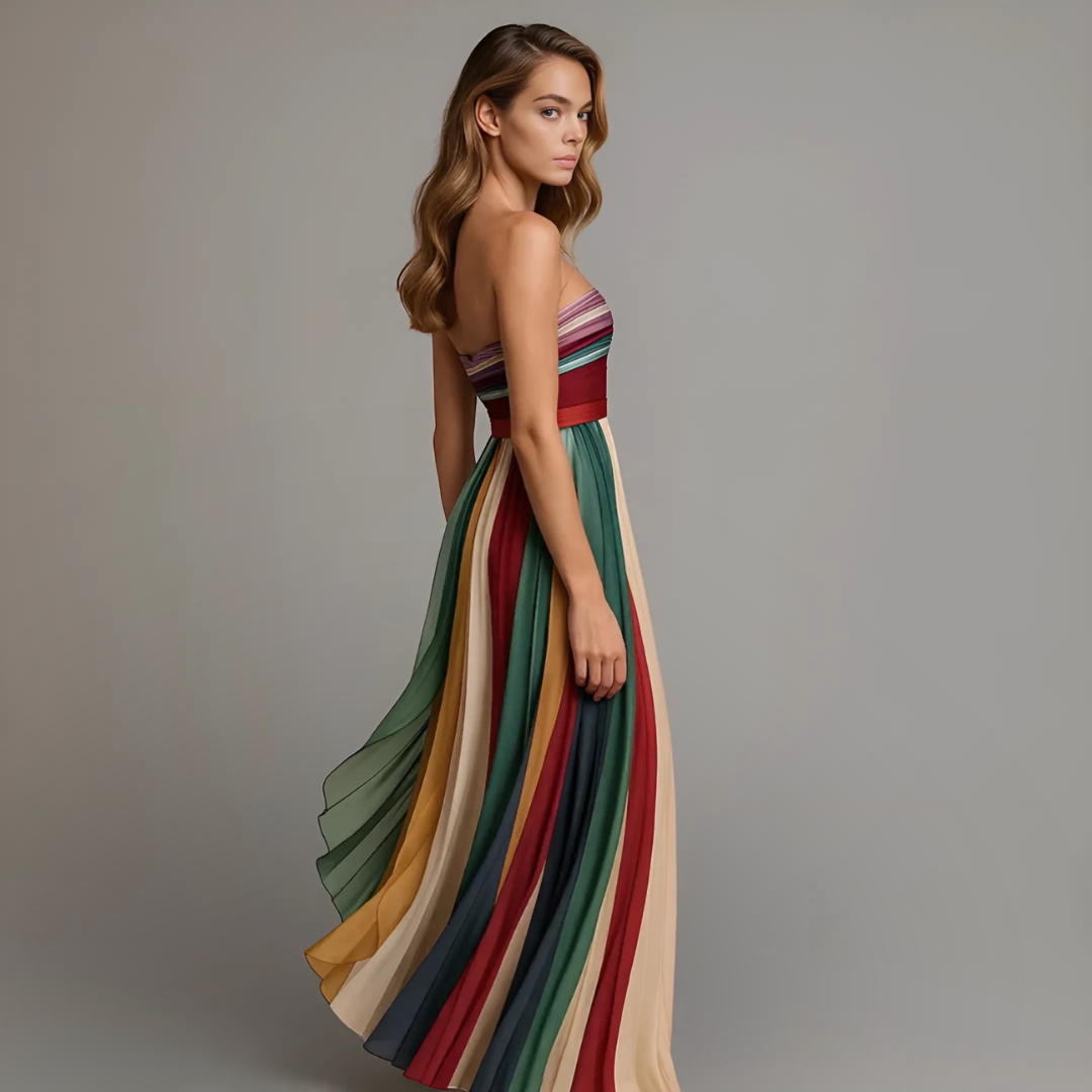 Malena™ Relaxed Fit Maxi Dress largo y cómodo con caída fluida y estilo relajado para mujer