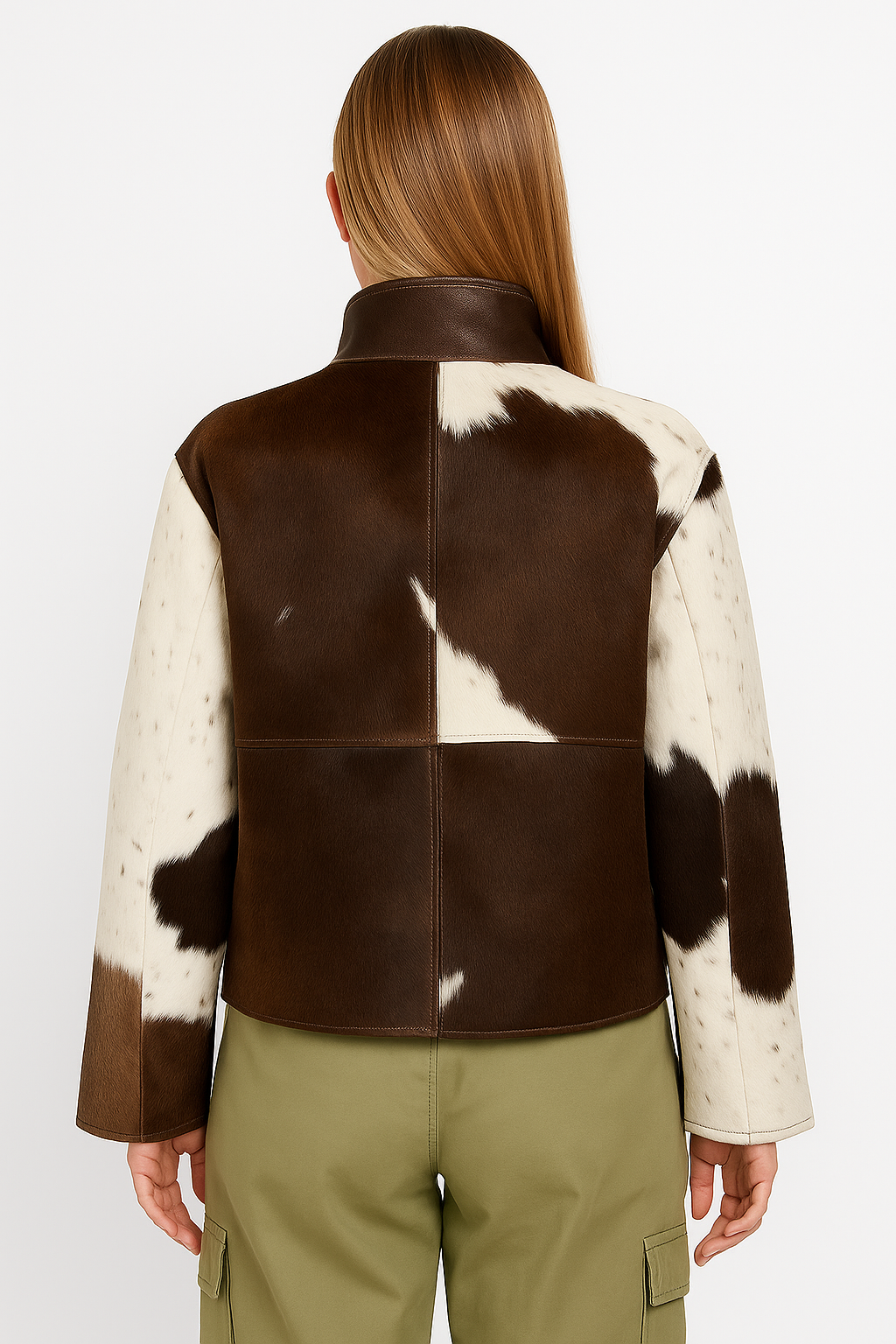 Chaqueta Estampada Mujer con Diseño Original y Mangas 7/8