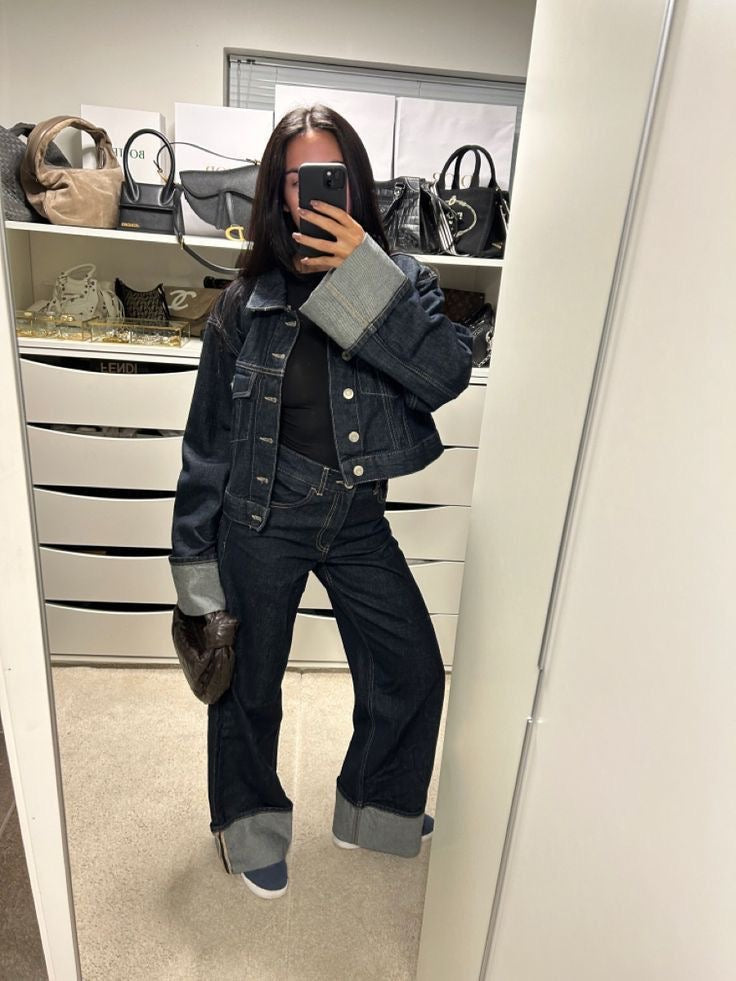 Conjunto de Denim Mujer – Estilo Clásico y Moderno – Luna