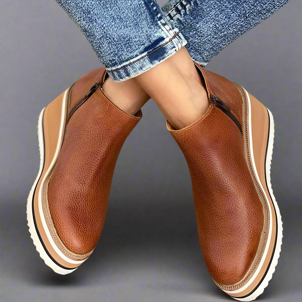 Botines elegantes y ligeros para mujer, diseño versátil y transpirable
