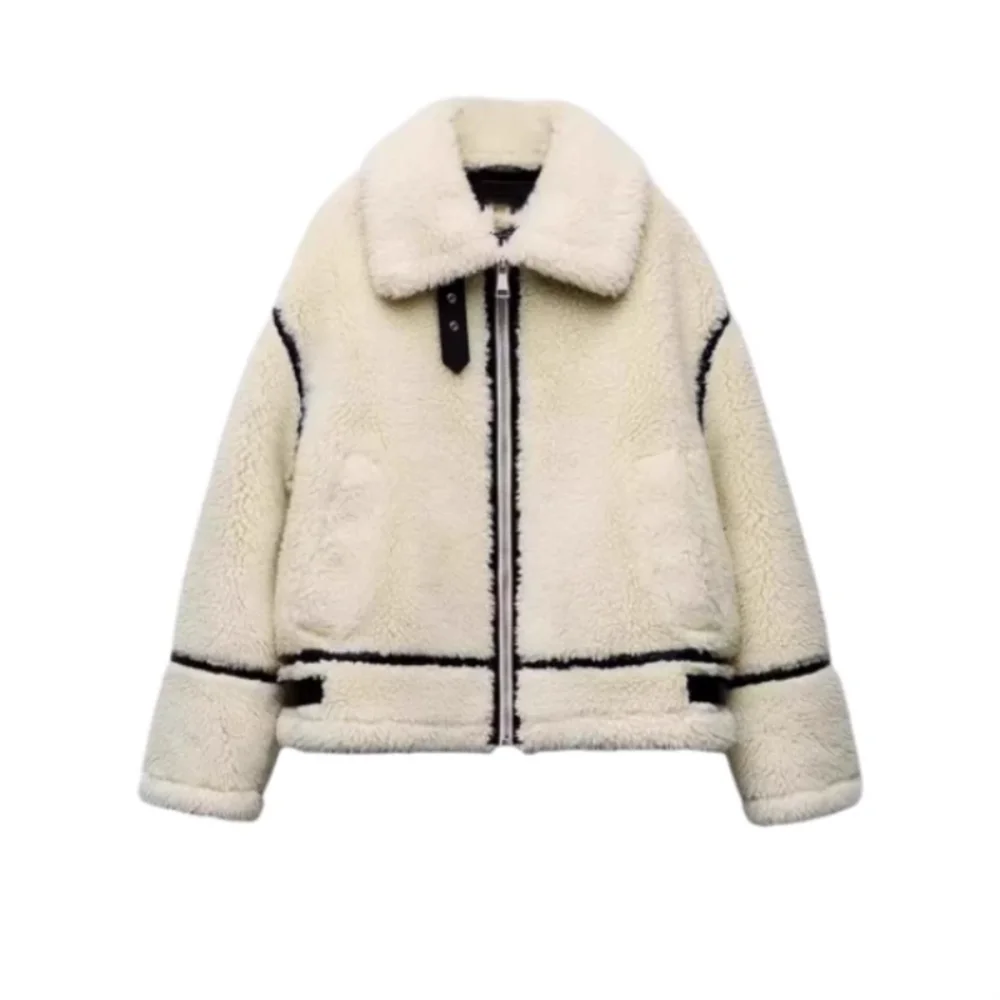 Abrigo Aurora Luxe Teddy para mujer con forro de piel y diseño elegante para el invierno