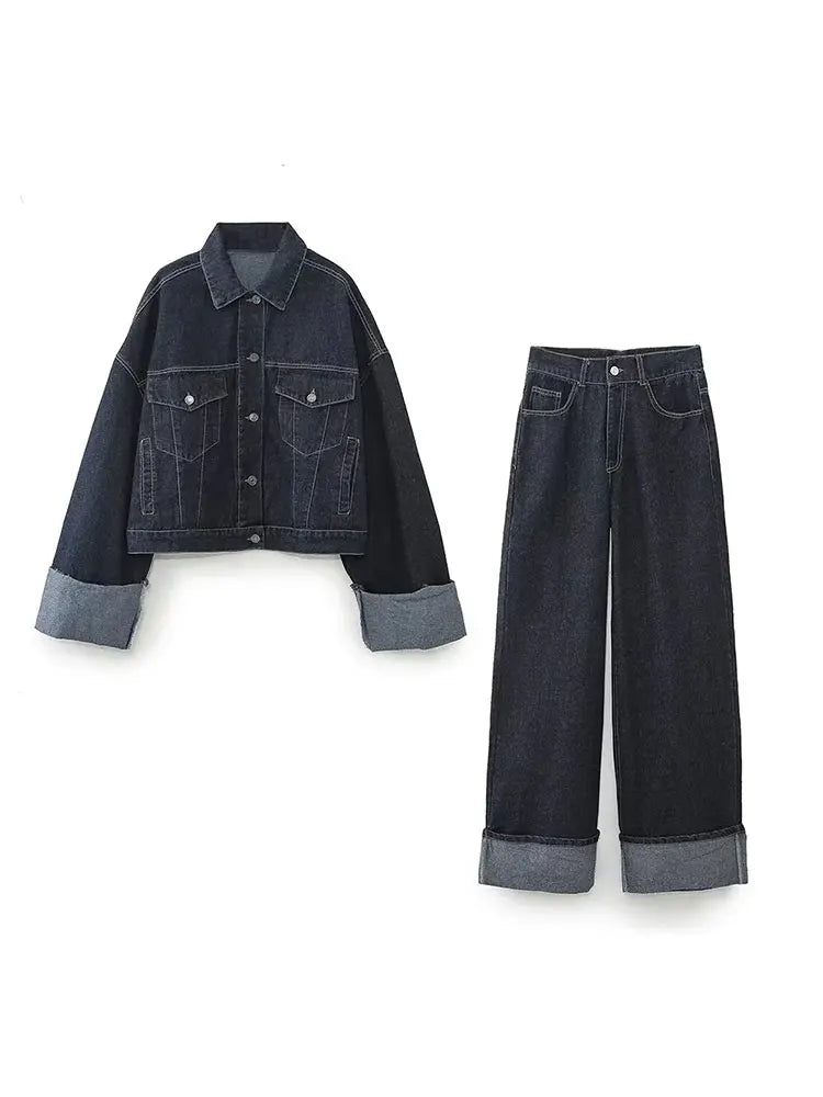 Conjunto de Denim Mujer – Estilo Clásico y Moderno – Luna