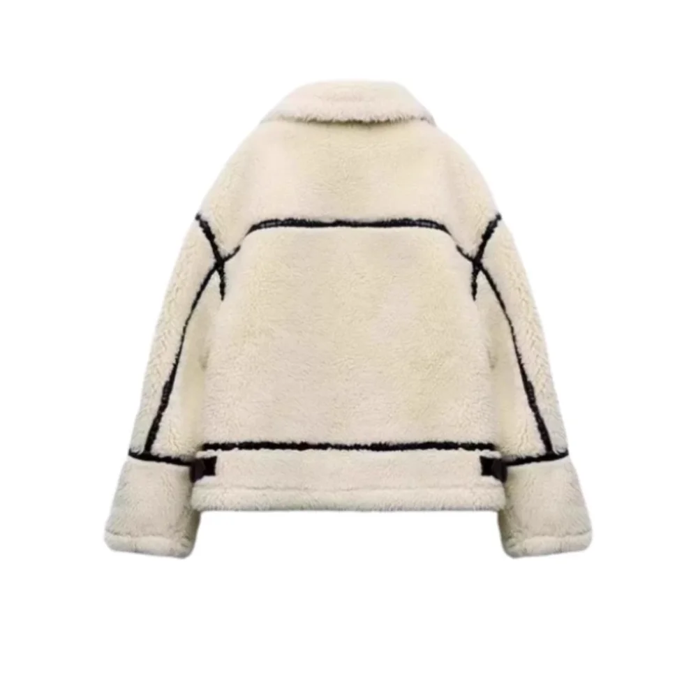 Abrigo Aurora Luxe Teddy para mujer con forro de piel y diseño elegante para el invierno