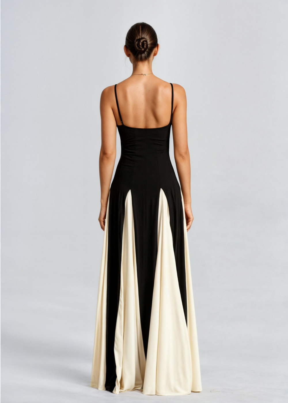 Vestido Sylvia Elegante bicolor para eventos formales