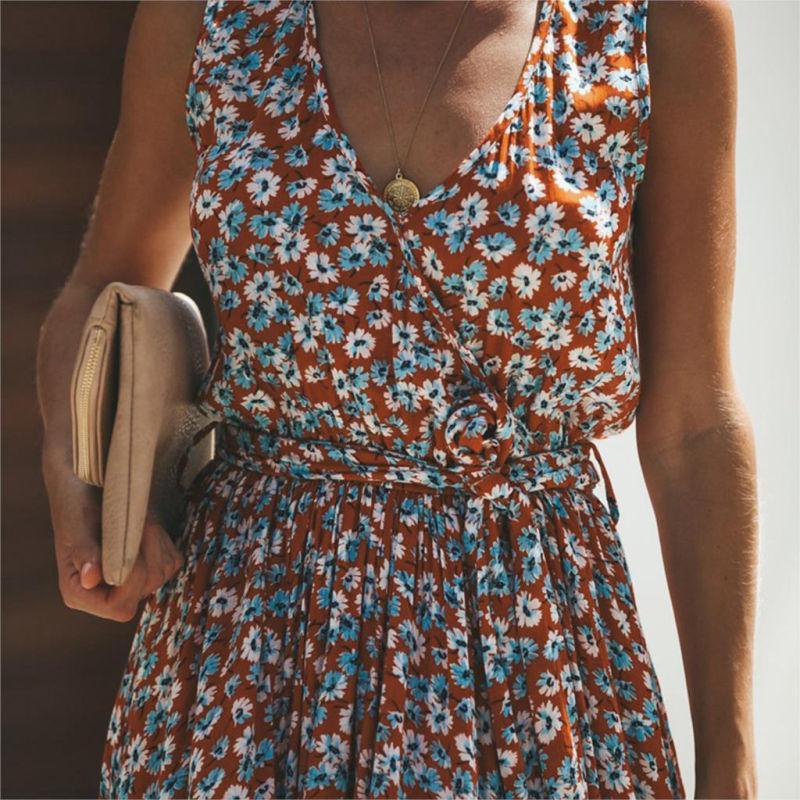 Vestido largo chic de Ibiza con escote off-shoulder y volantes para mujer, elegante y romántico