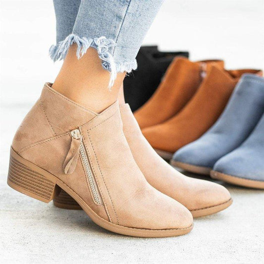 Botines de ante Lissa para mujer en negro, marrón y gris