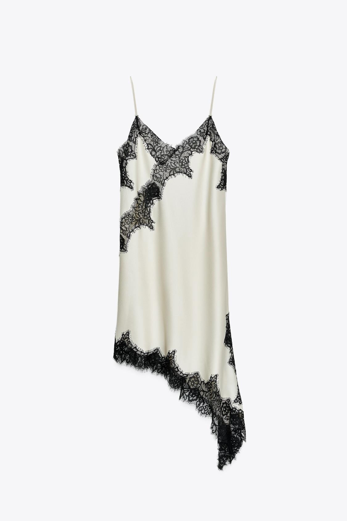 Soof – Vestido Satinado Mujer | Encaje Negro Elegante