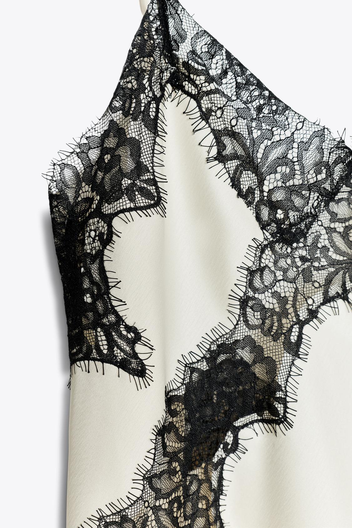 Soof – Vestido Satinado Mujer | Encaje Negro Elegante