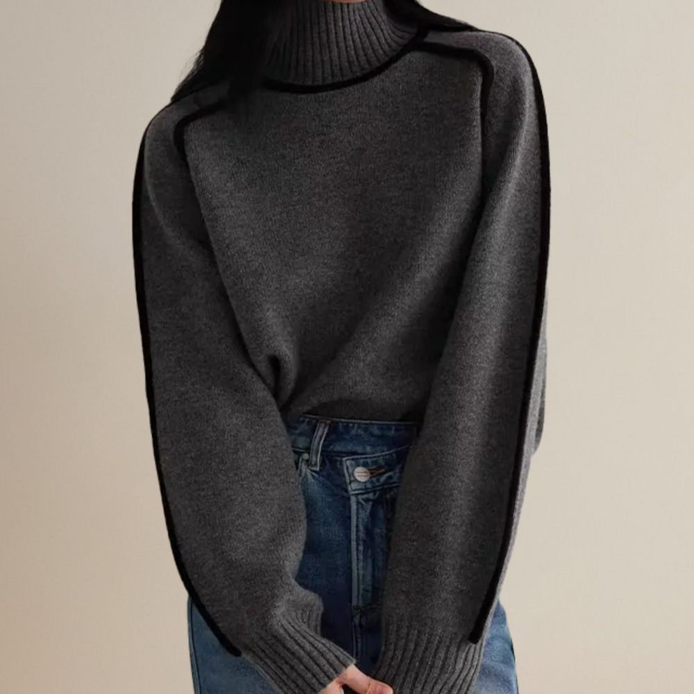 Suéter de cuello alto Heidi™ para mujer con diseño elegante y cómodo