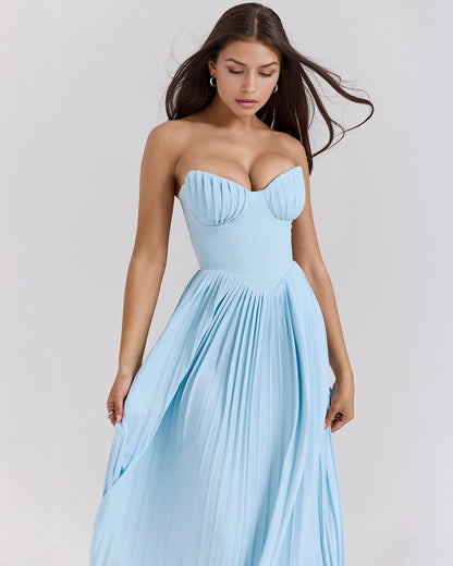 Vestido largo Siena mujer con estilo natural y corte fluido