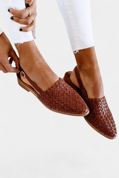 Isadora Bailarinas Tejidas a Mano con Punta Refinada y Diseño Slingback