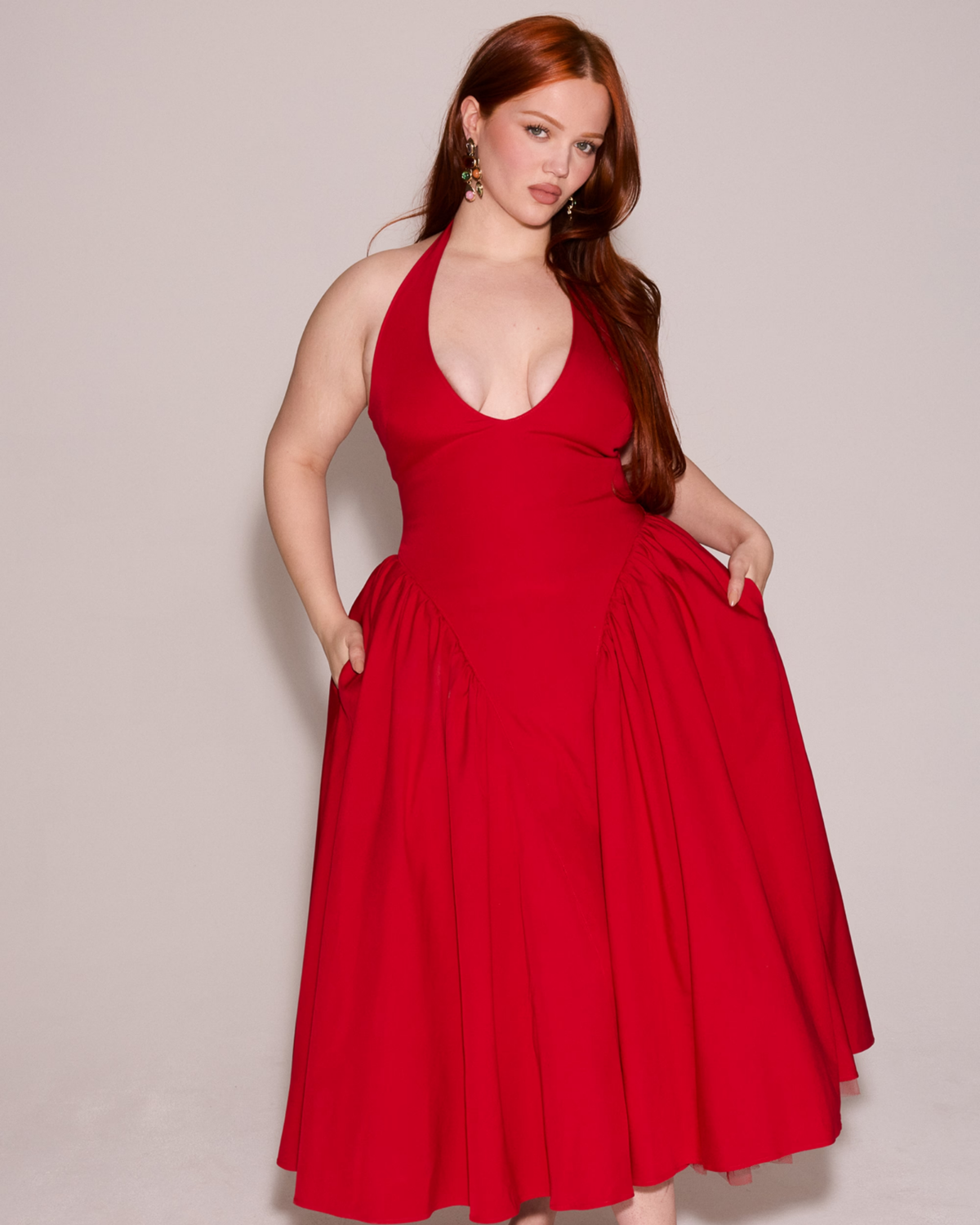 Vestido Midi Rojo Mujer – Estilo Icónico y Elegante – Glamour Monroe