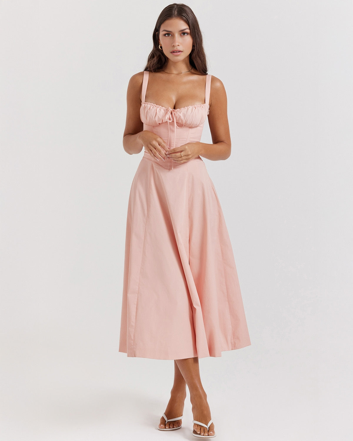 Vestido mini Aurora con escote cruzado, mangas abullonadas y falda con movimiento