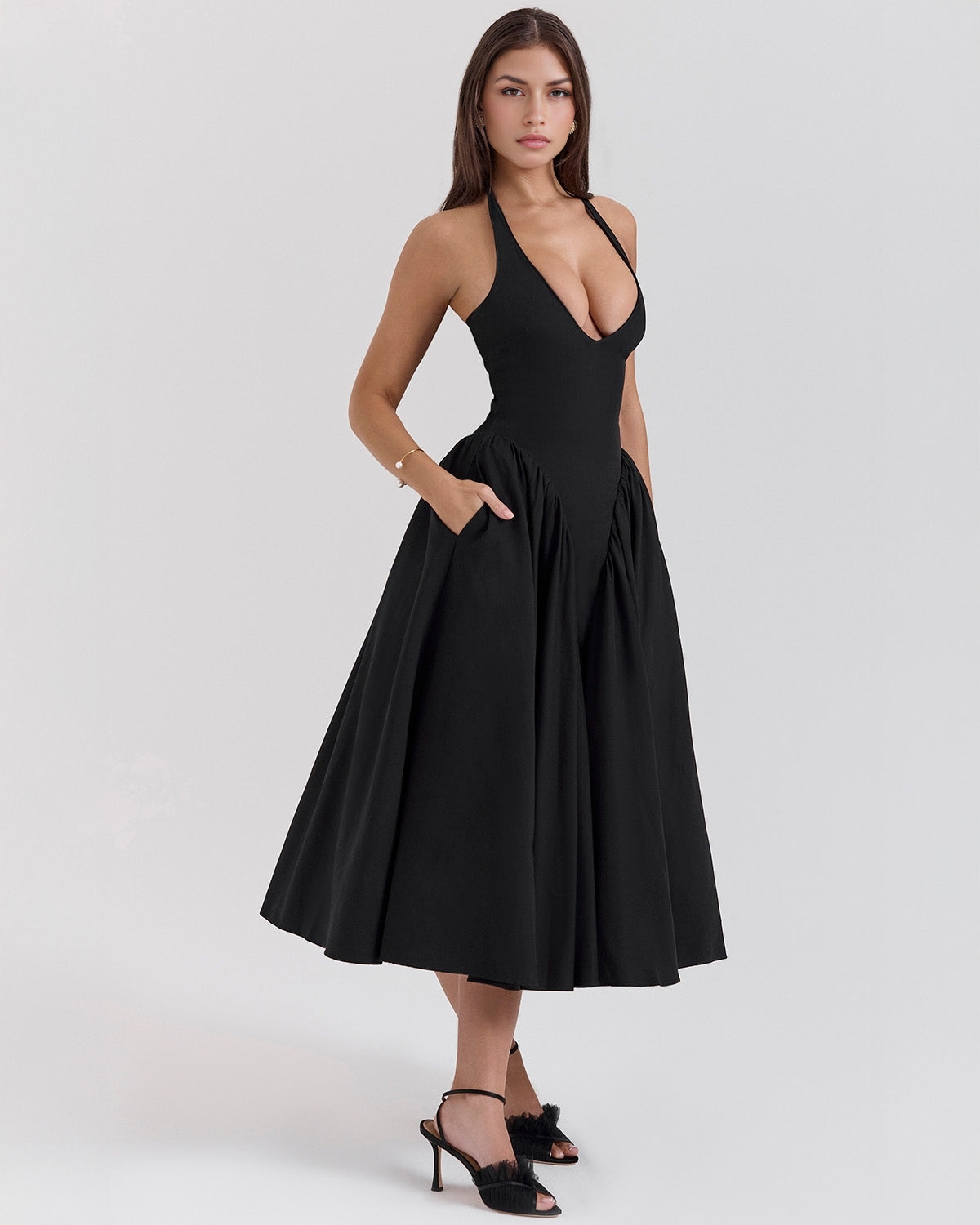 Vestido Midi Rojo Mujer – Estilo Icónico y Elegante – Glamour Monroe