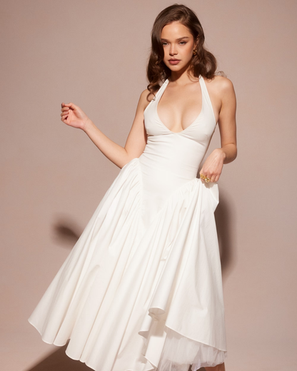 Vestido Midi Rojo Mujer – Estilo Icónico y Elegante – Glamour Monroe