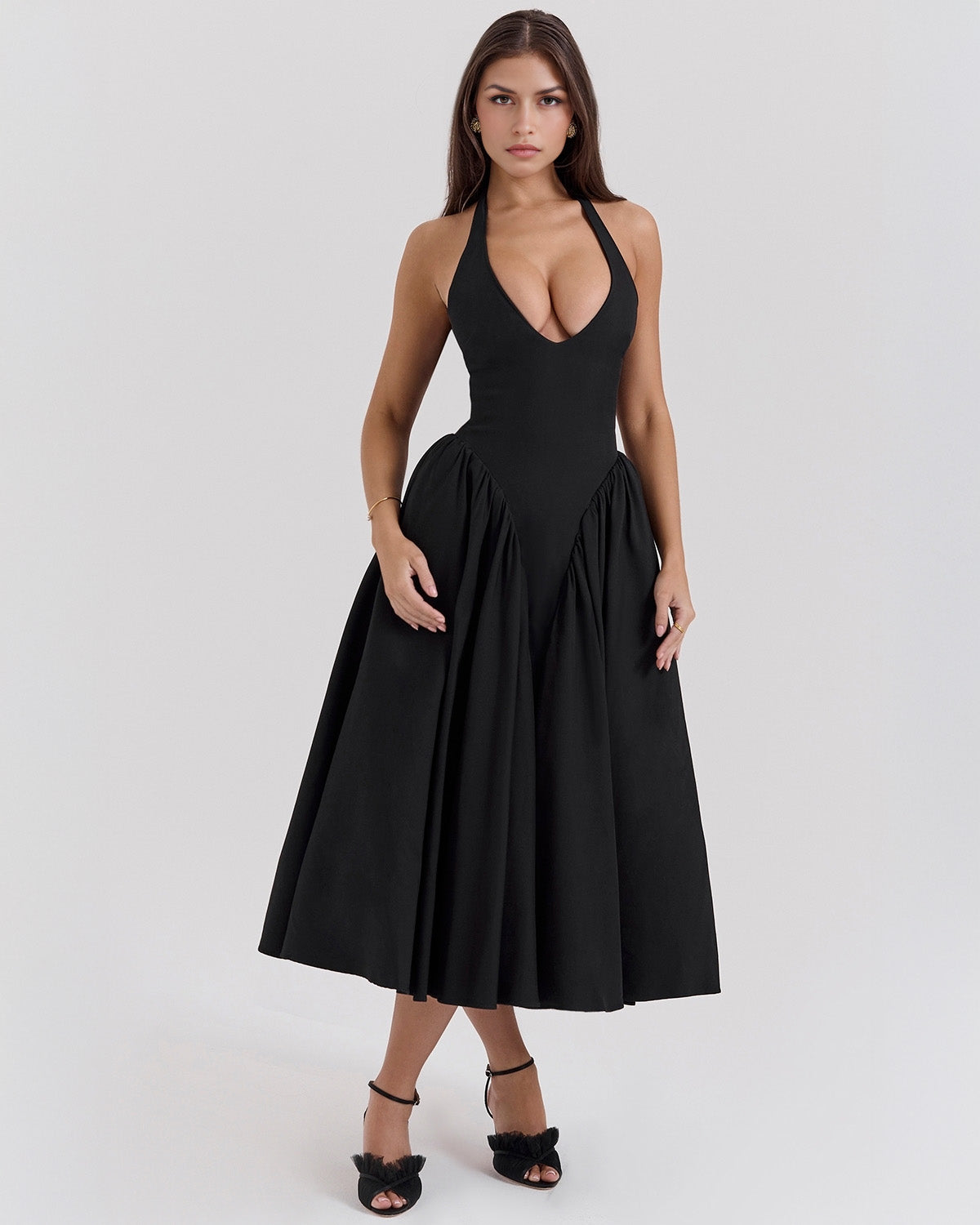 Vestido Midi Rojo Mujer – Estilo Icónico y Elegante – Glamour Monroe
