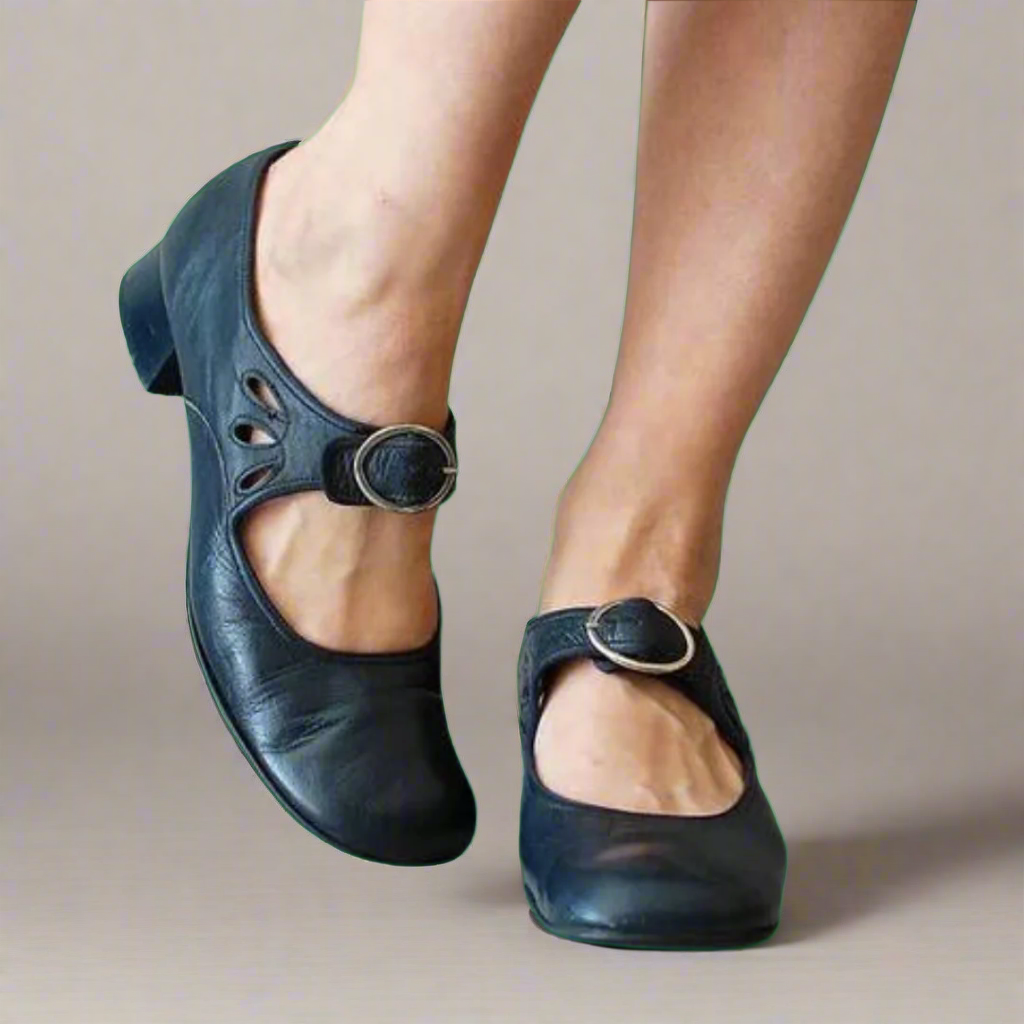 Sandalias Gunda elegantes y cómodas para dama en color negro