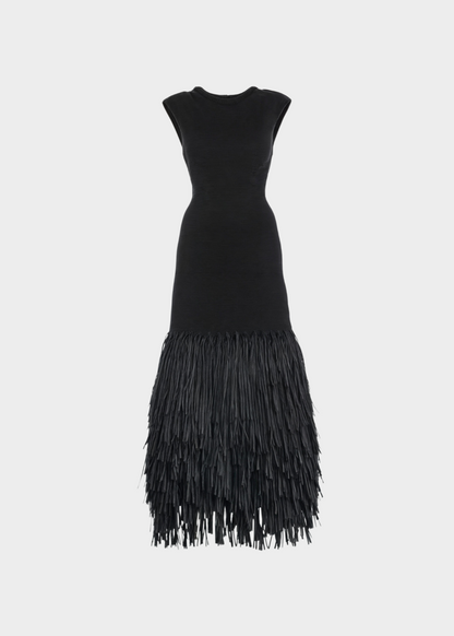 Piper vestido maxi con flecos elegantes para mujer, ideal para ocasiones especiales