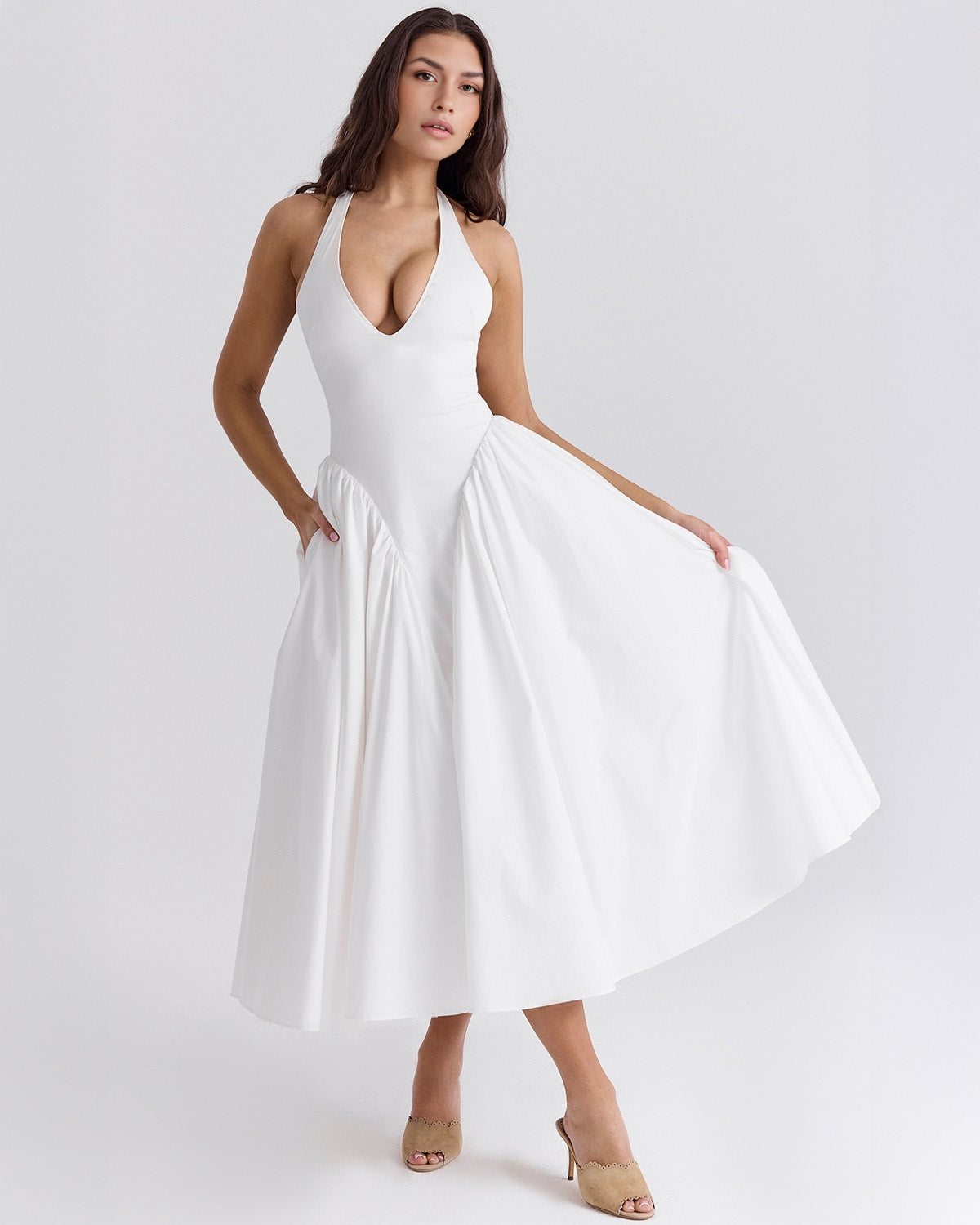 Vestido Midi Rojo Mujer – Estilo Icónico y Elegante – Glamour Monroe