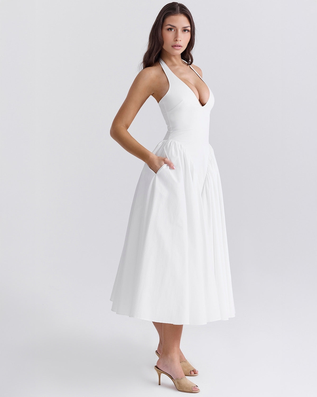 Vestido Midi Rojo Mujer – Estilo Icónico y Elegante – Glamour Monroe