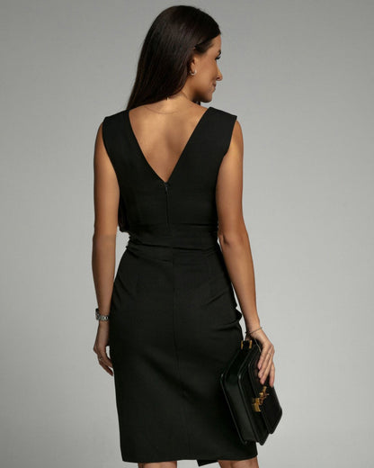 Verona Vestido de Lujo con Escote Cruzado y Abertura Lateral Elegante