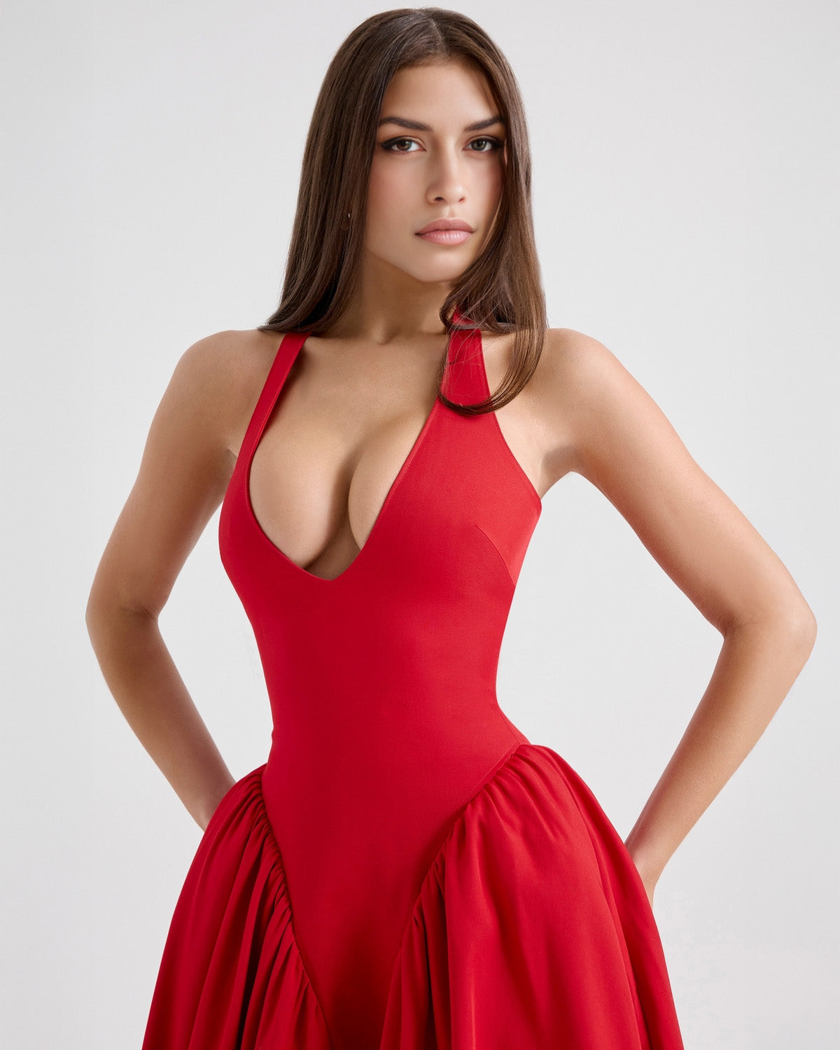Vestido Midi Rojo Mujer – Estilo Icónico y Elegante – Glamour Monroe