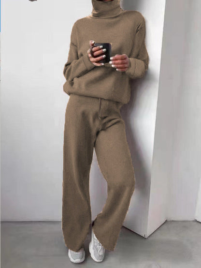 Set Giulia – Elegante y Cálida, con Suéter de Cuello Alto y Pantalón Largo – Conjunto Invierno Mujer