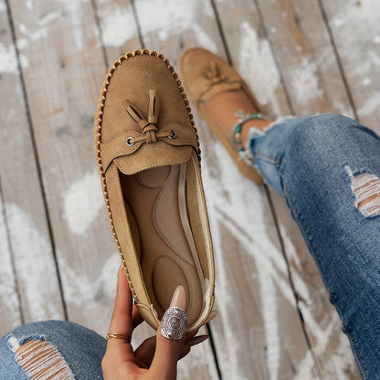 Salvadora Mocasines Clásicos con Borlas y Lazo Elegante