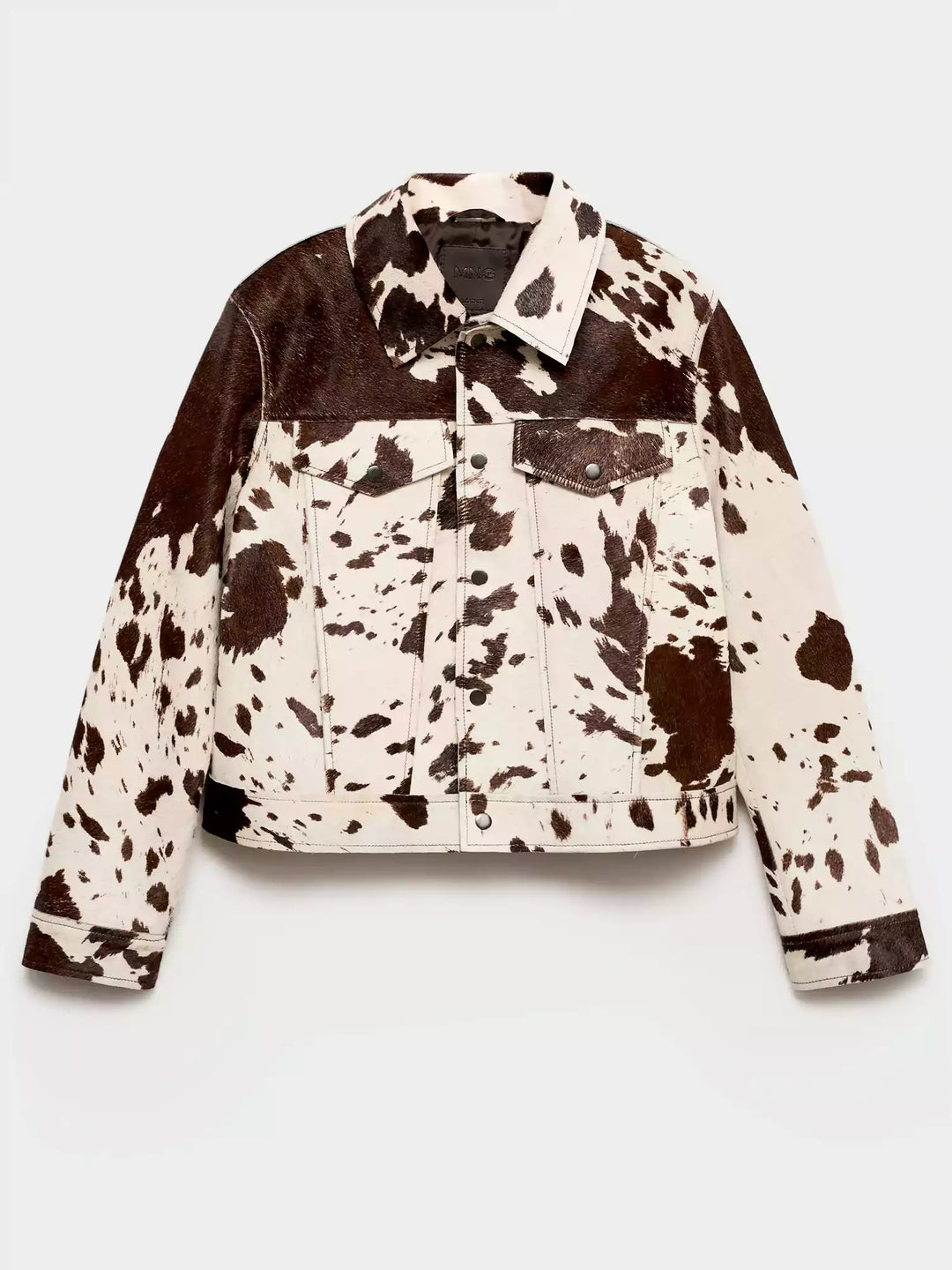 Chaqueta Estampada Mujer con Diseño de Vaca y Patrones de Animales