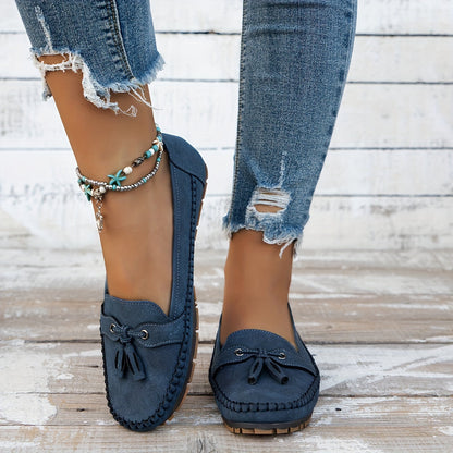 Salvadora Mocasines Clásicos con Borlas y Lazo Elegante
