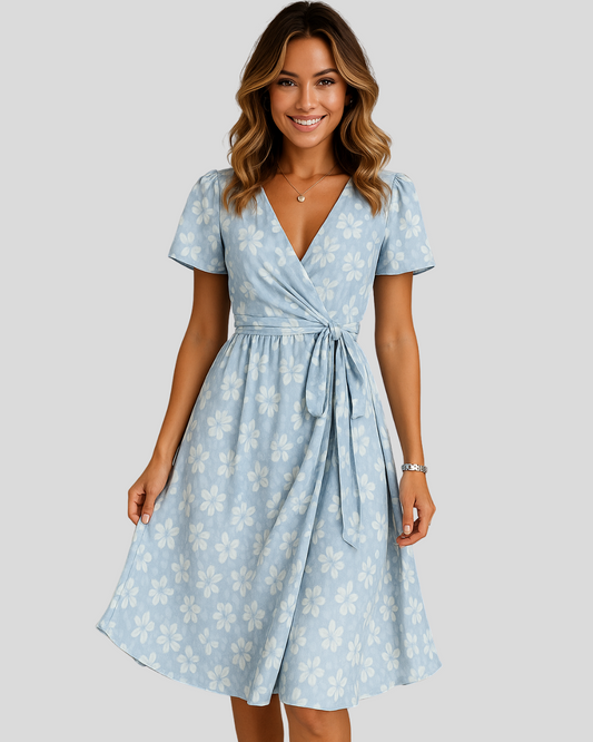 Vestido elegante Maisie para mujer con control de abdomen y tela chiffon