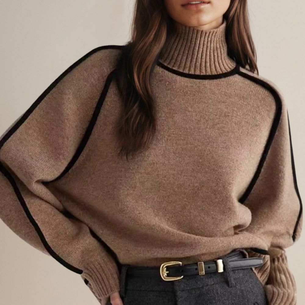 Suéter de cuello alto Heidi™ para mujer con diseño elegante y cómodo
