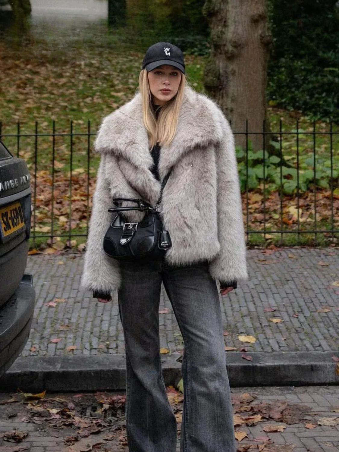 Abrigo oversize Livia para mujer con forro de piel sintética, elegante y cálido para invierno