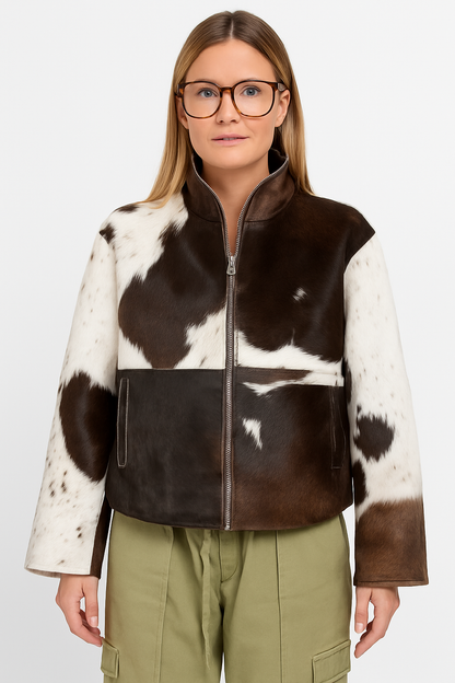 Chaqueta Estampada Mujer con Diseño Original y Mangas 7/8