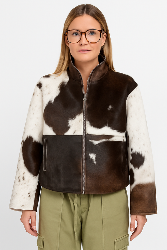 Chaqueta Estampada Mujer con Diseño Original y Mangas 7/8