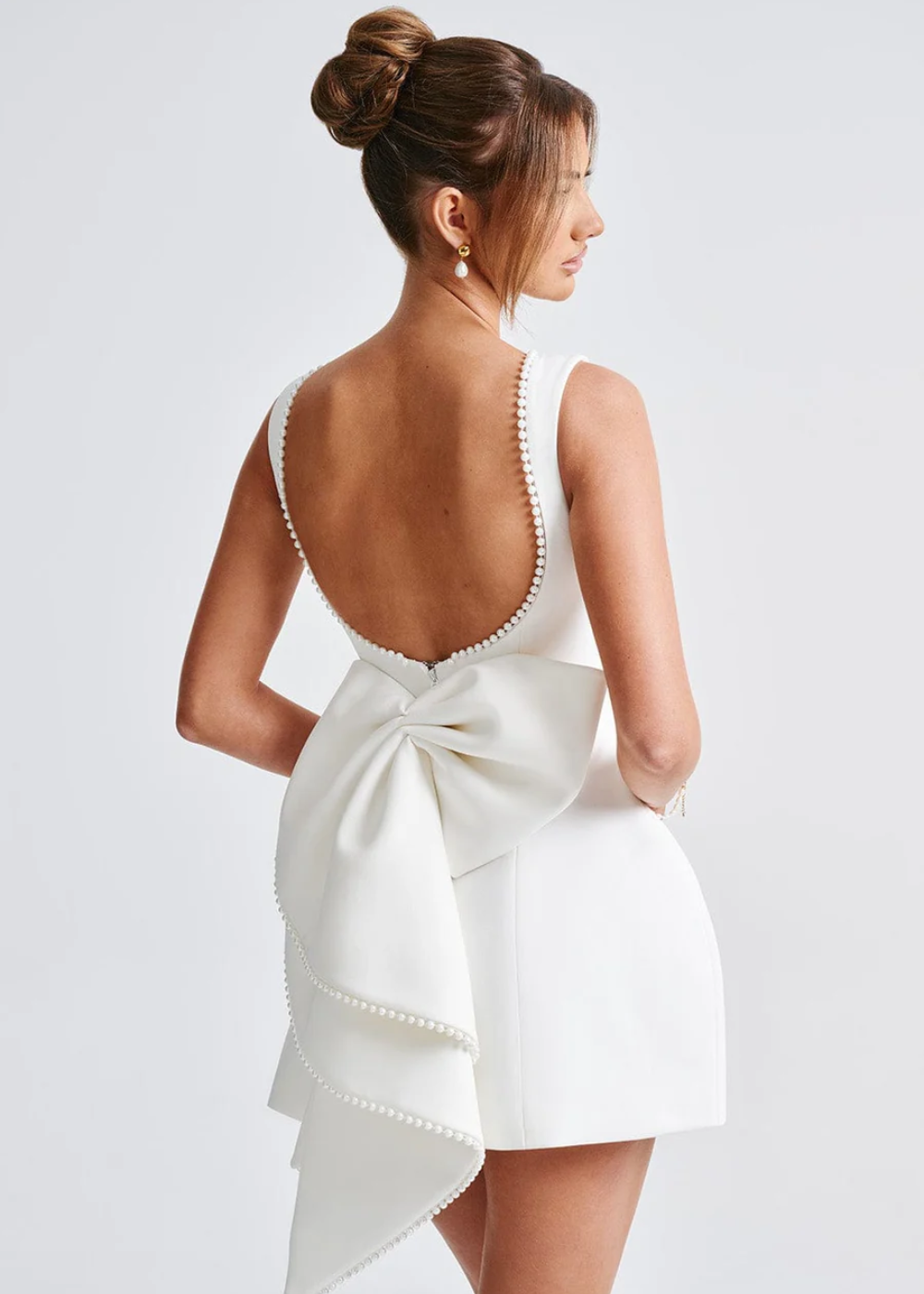 Vestido mini con perlas Emery elegante y festivo para mujer