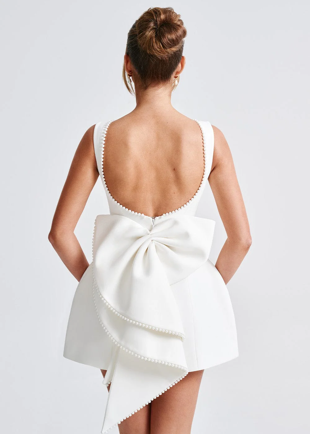 Vestido mini con perlas Emery elegante y festivo para mujer