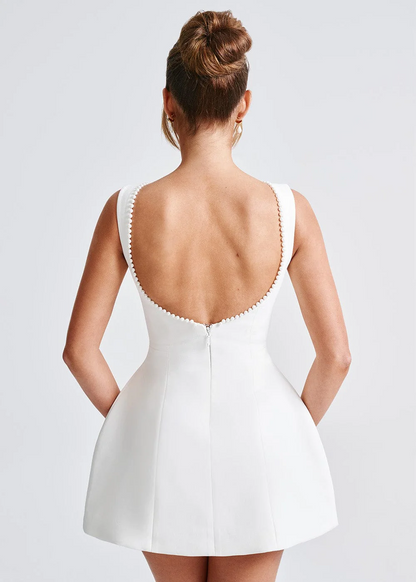 Vestido mini con perlas Emery elegante y festivo para mujer