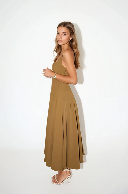 Vestido Largo con Tirantes Ajustables – Frescura y Estilo Natural – Mina