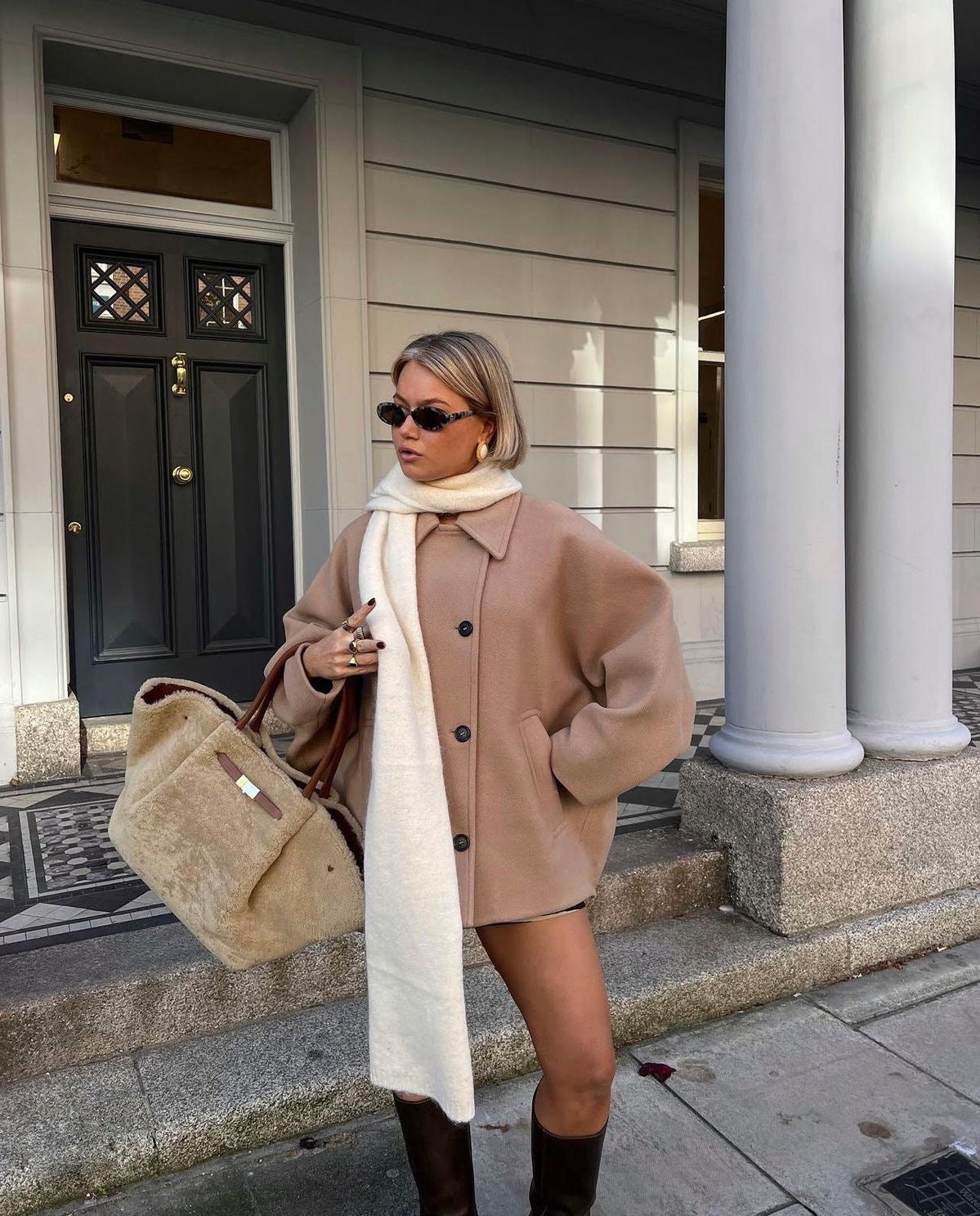 Abrigo de Lana Oversized – Elegante y Cómodo para Mujer – Estilo de Otoño Lujoso