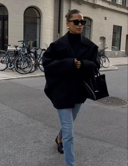 Abrigo de Lana Oversized – Elegante y Cómodo para Mujer – Estilo de Otoño Lujoso