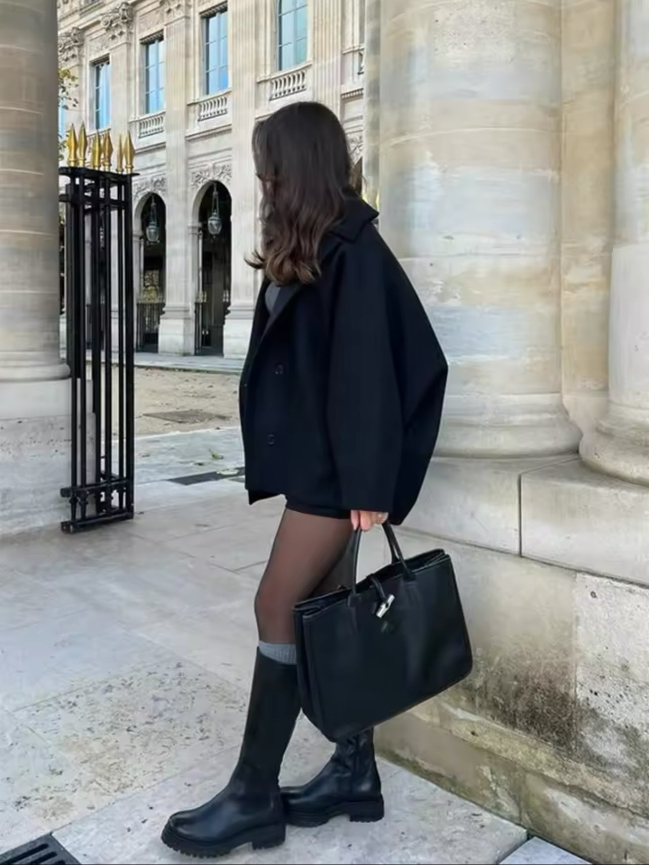 Abrigo de lana oversized para mujer, elegante y cómodo