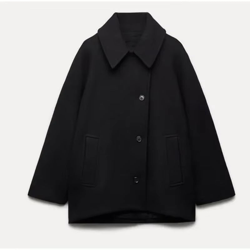 Abrigo de Lana Oversized – Elegante y Cómodo para Mujer – Estilo de Otoño Lujoso
