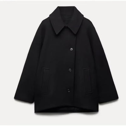 Abrigo de Lana Oversized – Elegante y Cómodo para Mujer – Estilo de Otoño Lujoso