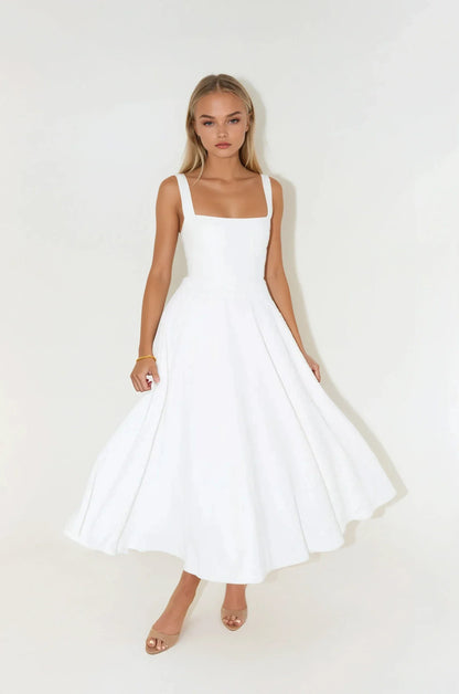 Vestido Largo con Tirantes Ajustables – Frescura y Estilo Natural – Mina