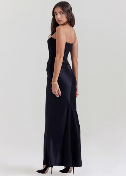 Juni vestido maxi strapless elegante para mujer, ideal para ocasiones especiales